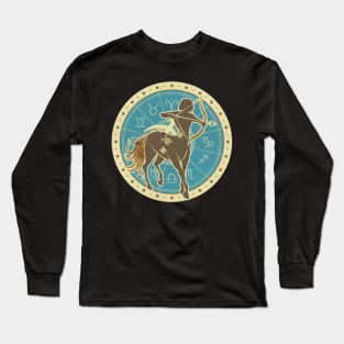 Vintage Sagittarius Zodiac Art Long Sleeve T-Shirt